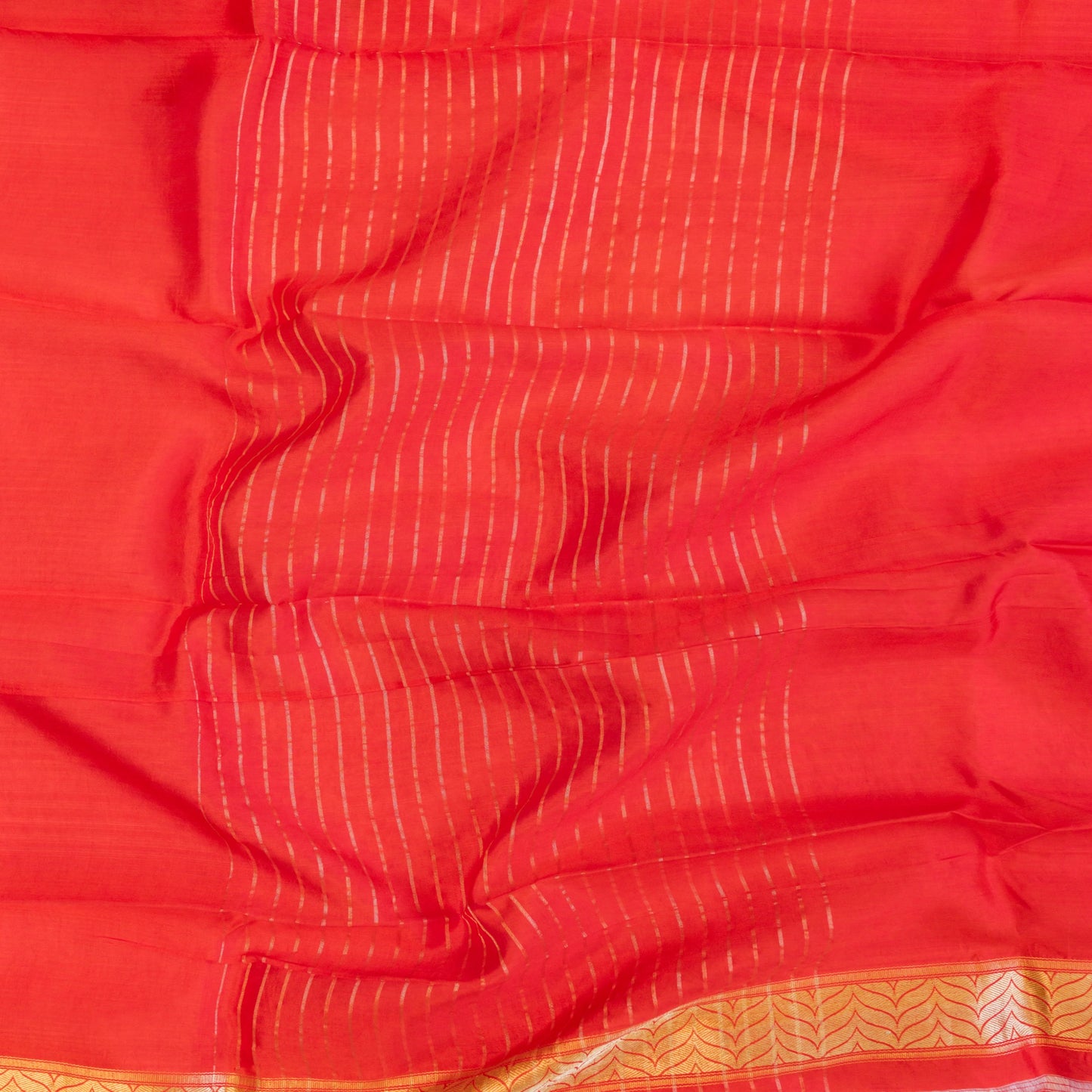 Benarasi Mango Silk Saree with Meena Work in Red | Rumani Dhaage