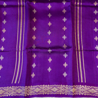 Purple fabric with gold patterns