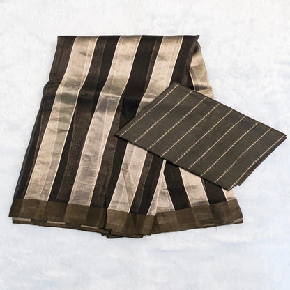 Set of striped napkins on a white background