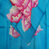 Murshidabad Silk Saree in Blue & Pink | Rumani Dhaage