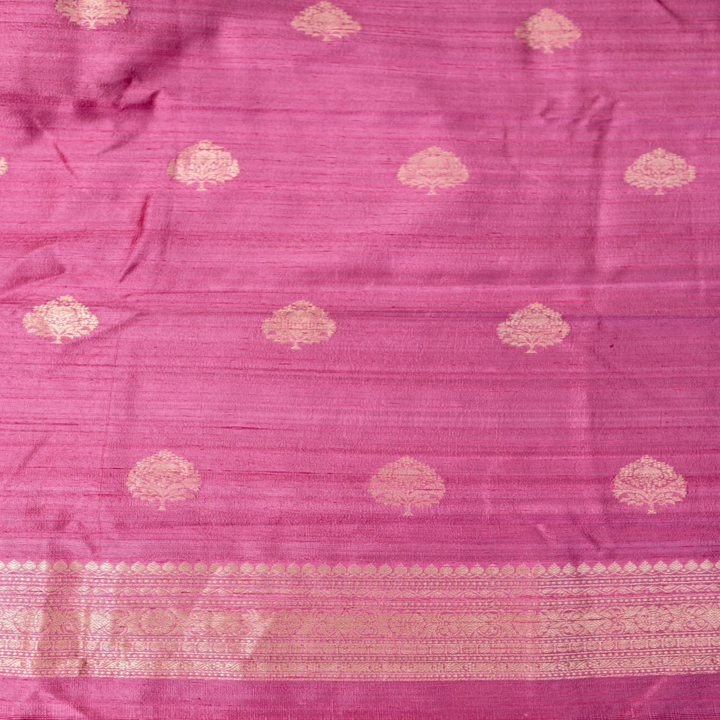 Raw Silk Organza Dupatta Suit Set in Purple & Onion Pink | Rumani Dhaage